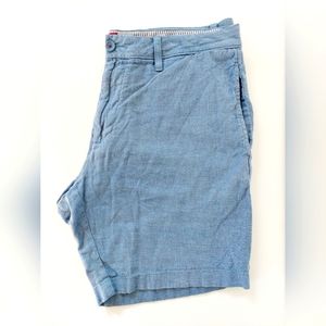 Blue St Julien Linen Blend‎ UNTUCKIt shorts size 36 mens style #40542